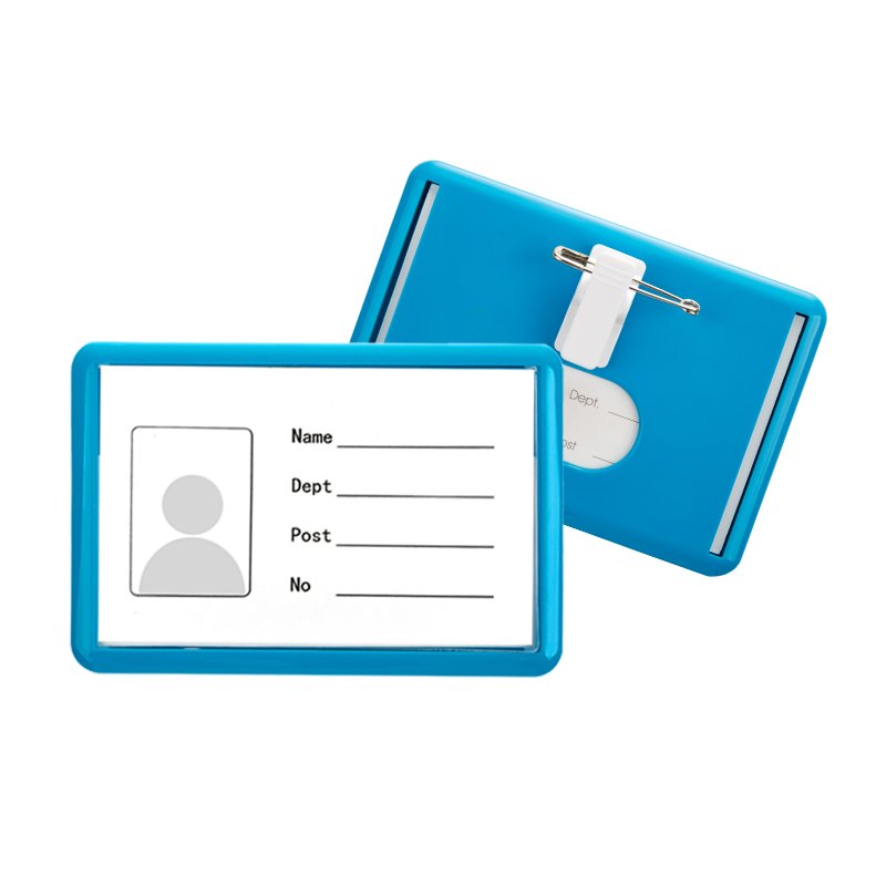 Business Card Holder Badge with Lanyard Letter-Style Decoration Plastic Lapel Pin for Work and Name ID Card