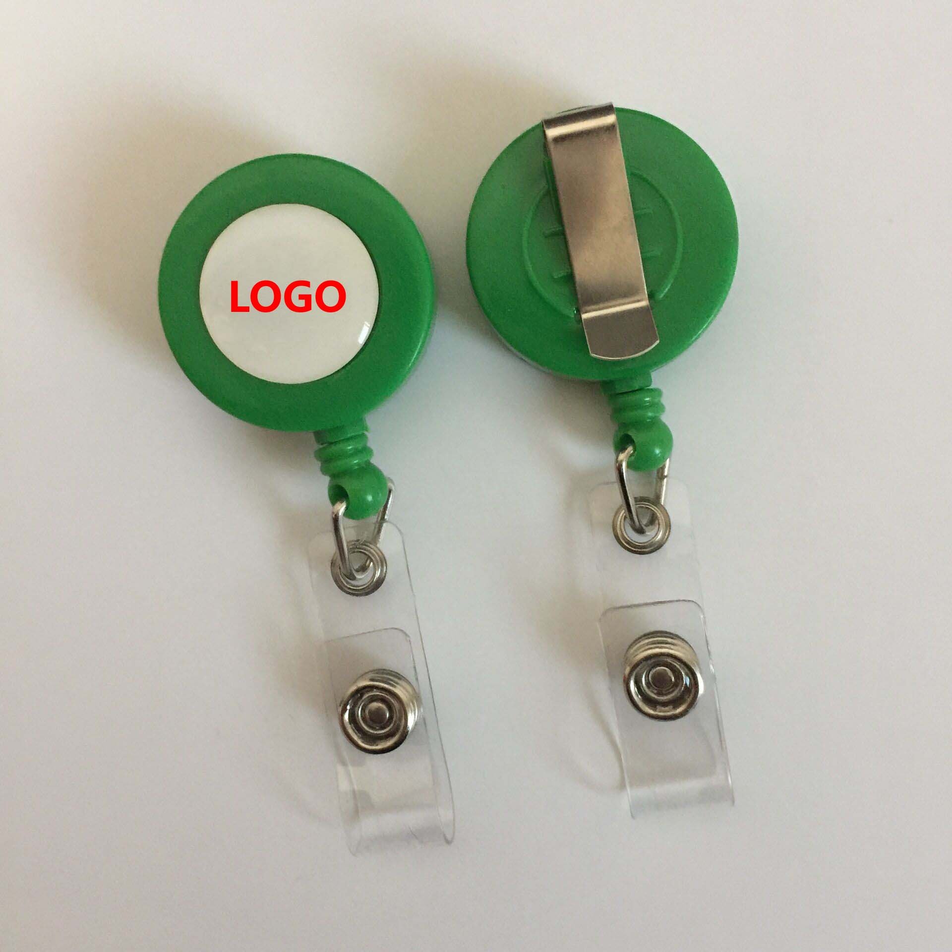 Custom Retractable Pull String Yoyo ID Card Nurse Badge Reel Card Holder Exhibition Name Tags School Supplies Office Accessories