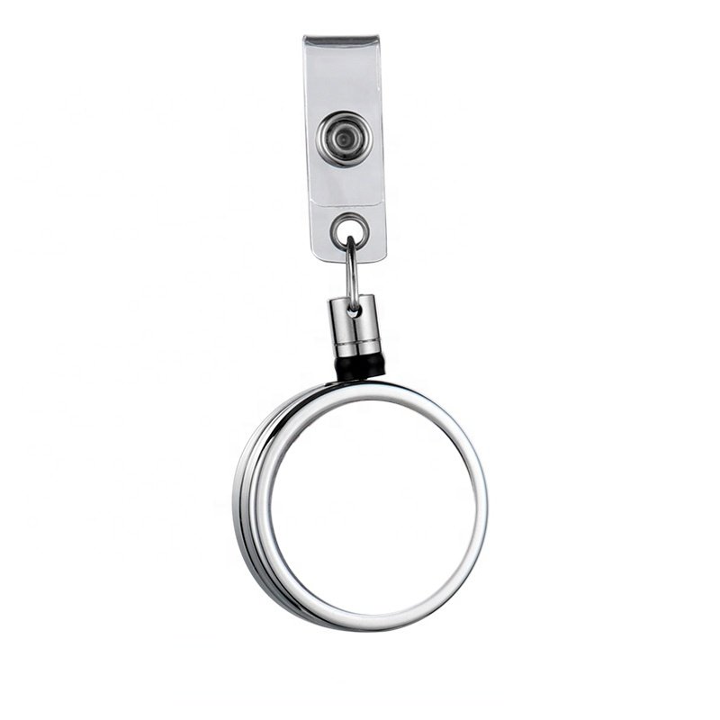 Promotional Customized Logo Printed Retractable ID Badge Holder Sublimation Blank Badge Reel