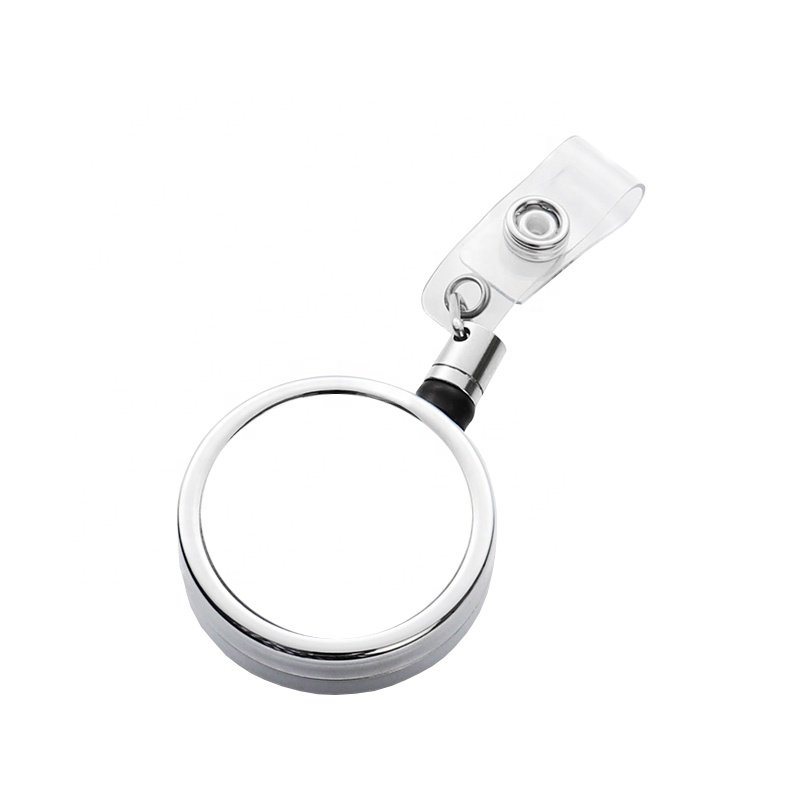 Promotional Customized Logo Printed Retractable ID Badge Holder Sublimation Blank Badge Reel