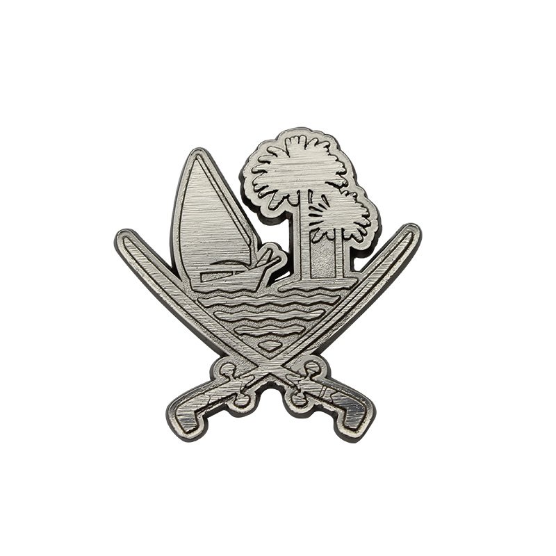 Creative Design Qatar National Emblem Magnet Button Badge Magnetic Enamel Metal 3D Badge Customization