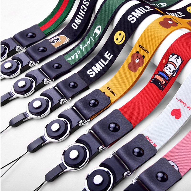 Nylon Printed Sublimation Neck Ribbon id Card Badge Holder Lanyard Neck Ribbon printed Polyester heat transfer webbing