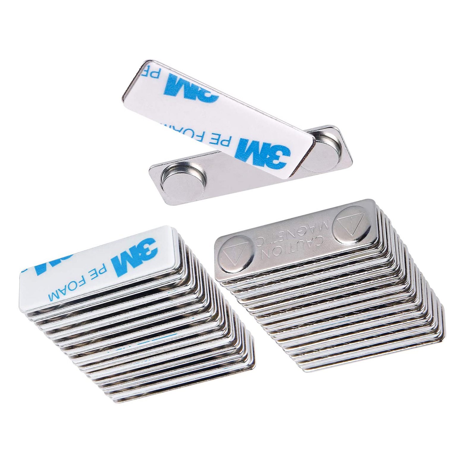 Blank Adhesive Badge Tag Magnetic Name Holders with 3 Strong Magnets