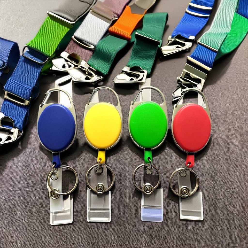Durable Yoyo ID Card Badge Holder Keychain Carabiner Retractable Badge Reel With Belt Clip