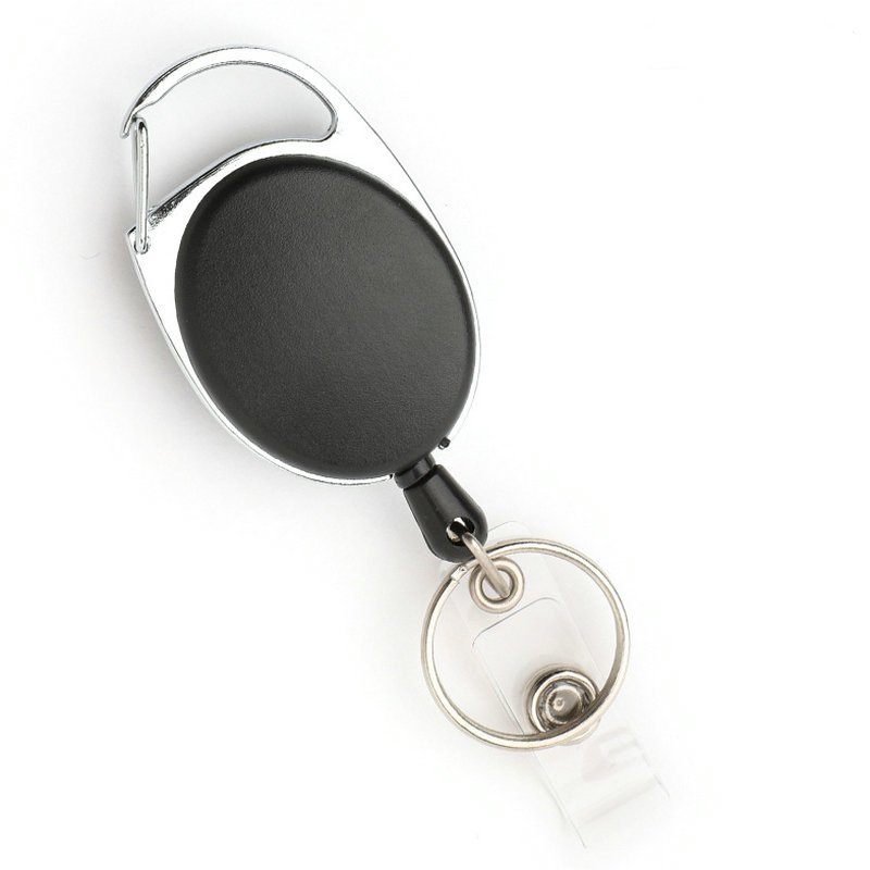 Durable Yoyo ID Card Badge Holder Keychain Carabiner Retractable Badge Reel With Belt Clip