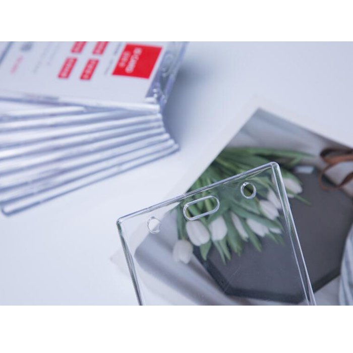 Horizontal Vertical Transparent Acrylic ID Card Badge Holder For Meeting Students Office