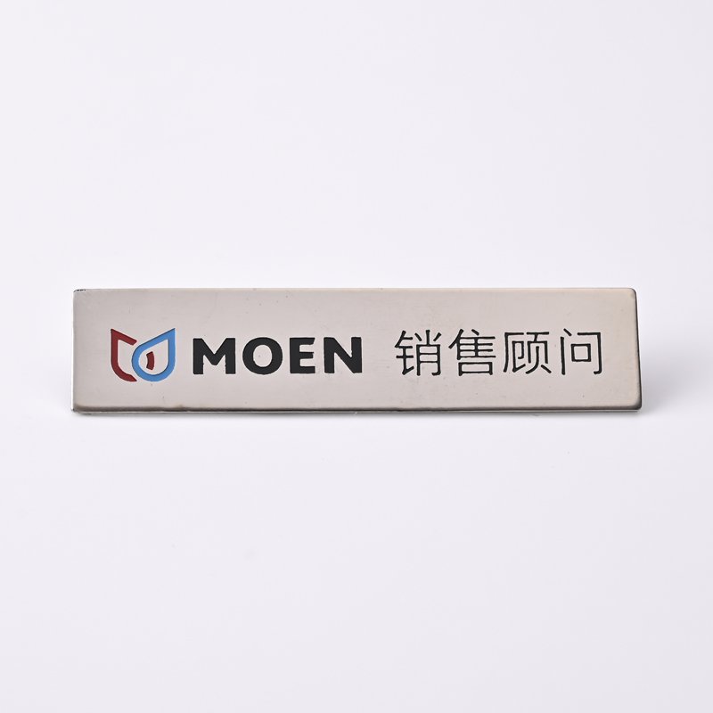 Custom Magnet Metal Crafts Name Tag Pin Badges Holders For Clothing