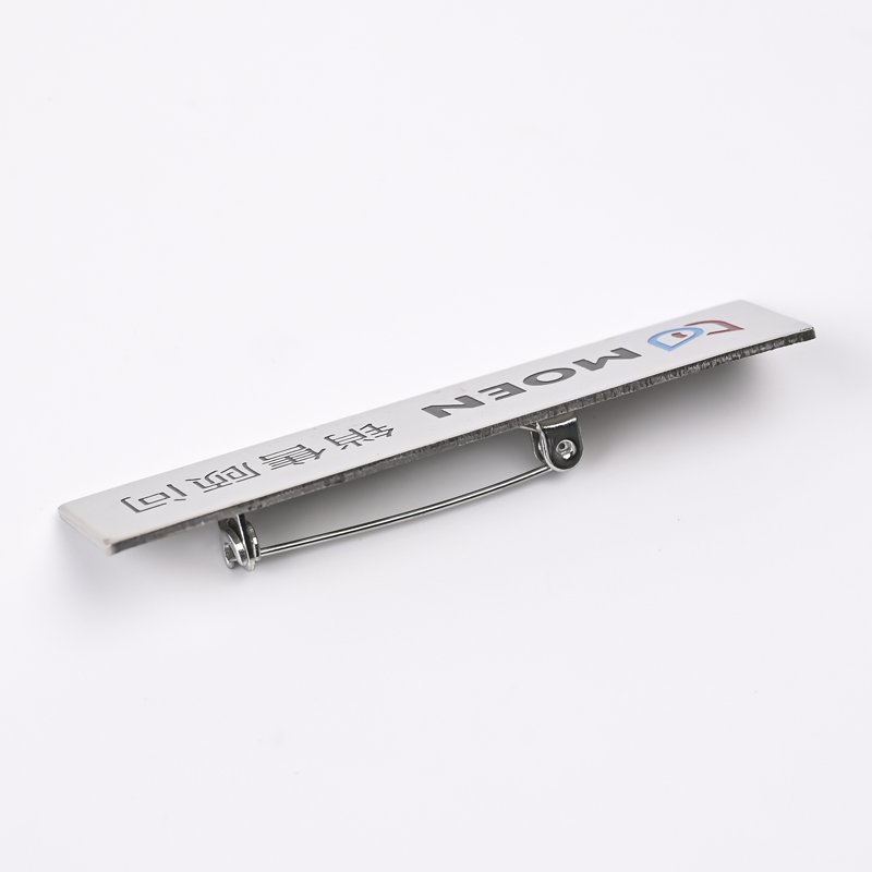 Custom Magnet Metal Crafts Name Tag Pin Badges Holders For Clothing