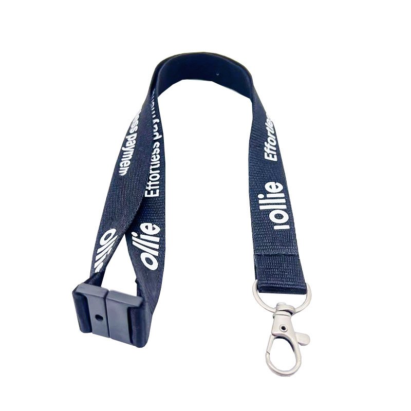 Wholesale Price Woven Rope Lanyard UV Silk Screen Printing Logo Neck Strap Lanyard Breakaway Strap ID Badge Card Holder Lanyards
