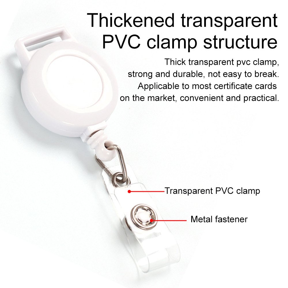 Wholesale Plastic Transparent yoyo ID Reel Badge Multi Color Stock Retractable Pull Reel