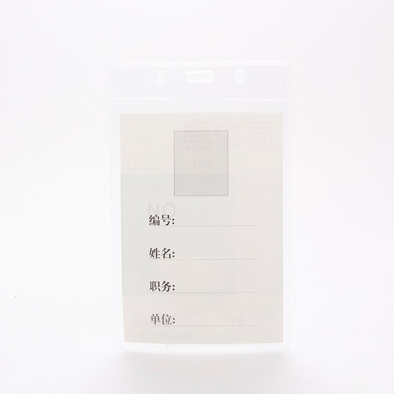 Clear soft plastic PVC waterproof id card holders business Student exhibition id card name badge holder