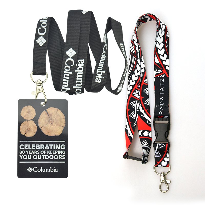 Custom soft plastic id working name badge pvc card holder with neck strap polyester lanyard