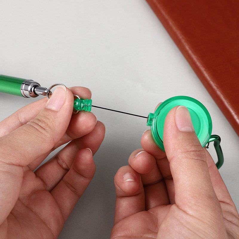 Marker pen/Retractable Badge Reel/Carabiners Handy Retractable Badge Reel Ballpoint Pen Belt Clip Keychain badge pen