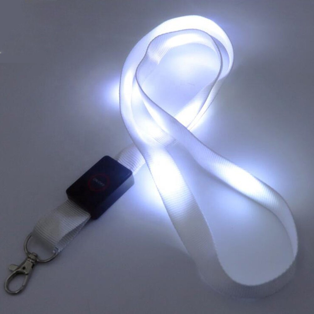 Cheap Promotional Custom Printed LED Flashing Lanyard for card holder