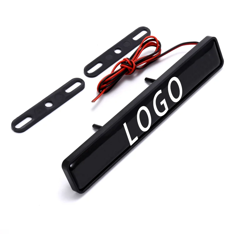 NUYAO Auto Customized LED Logo Emblem Light Waterproof Illuminated Badge Car Front Grille Mount Base Holder Light For Car Style