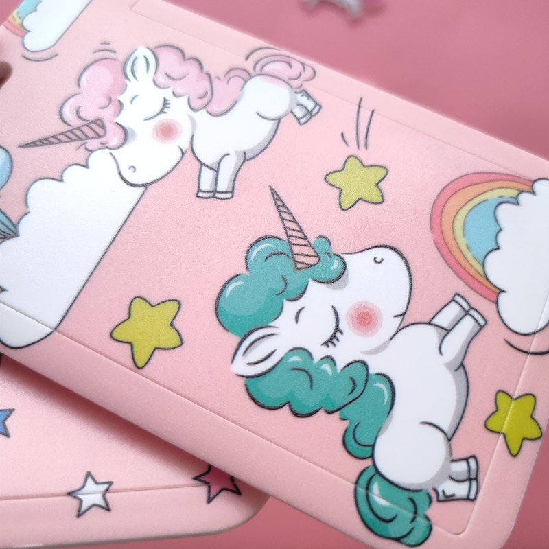 Cute Cartoon ID Card Holder Card Case Badge Necklace Neck Strap polyester Lanyard badge holder accessories for girl