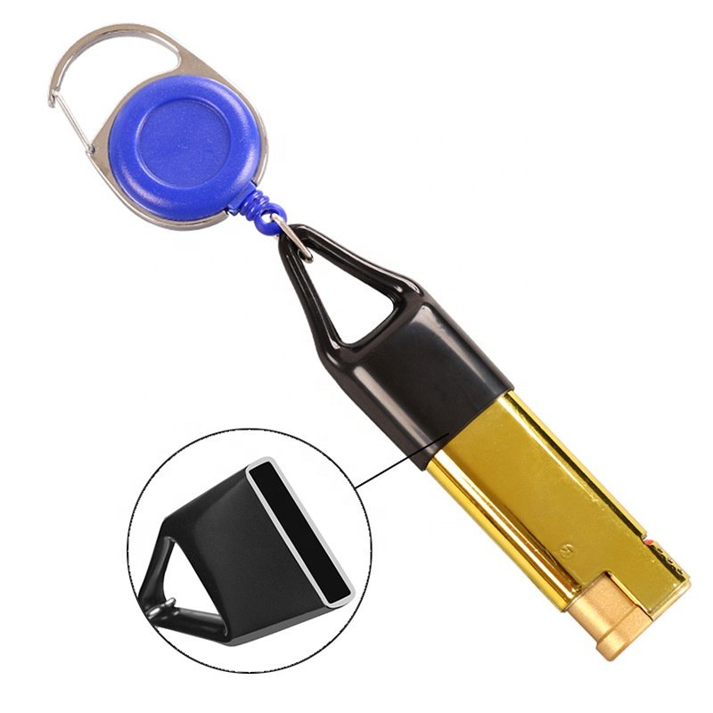 Hot Selling 360 Swivel Prevent Loss Portable ABS Lighter Case Cigarette Smoking Case Holder Retractable Badge Holder Clip