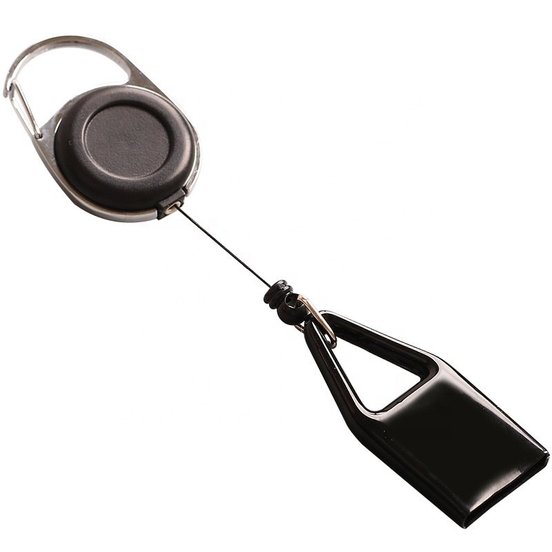 Hot Selling 360 Swivel Prevent Loss Portable ABS Lighter Case Cigarette Smoking Case Holder Retractable Badge Holder Clip