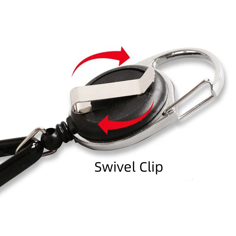 Hot Selling 360 Swivel Prevent Loss Portable ABS Lighter Case Cigarette Smoking Case Holder Retractable Badge Holder Clip
