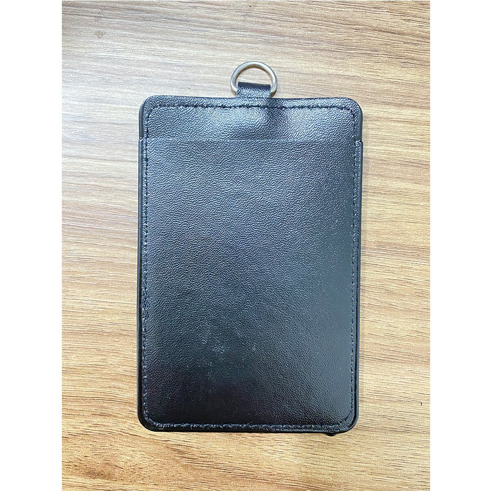 PU Leather/Canvas ID Badge Card Holder With Retractable Badge Reel Clips PU Card Bag/Cover Accessories Keychain For Gift