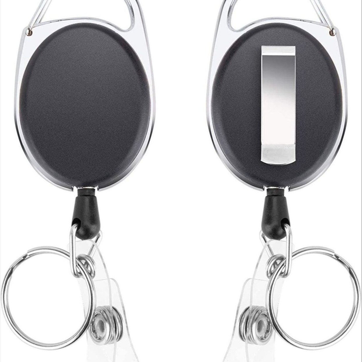PU Leather/Canvas ID Badge Card Holder With Retractable Badge Reel Clips PU Card Bag/Cover Accessories Keychain For Gift