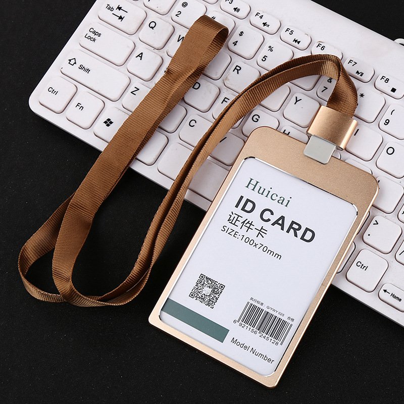 Work Card Holders Aluminium Alloy Card Holder Employee Name ID Card Cover Metal Work Certificate Identity Badge Holder
