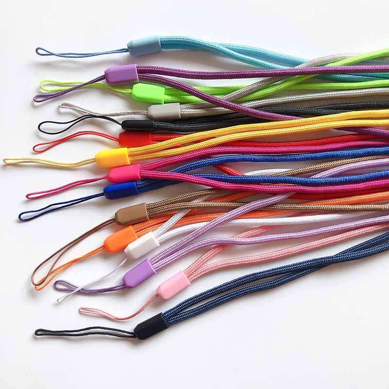 Colorful Polyester Braided long Lanyard Strap String neck Lanyard for mobile phone ID Name Tag Badge Holders work card