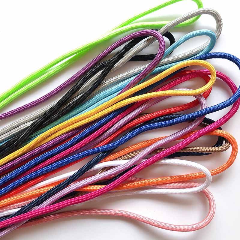 Colorful Polyester Braided long Lanyard Strap String neck Lanyard for mobile phone ID Name Tag Badge Holders work card