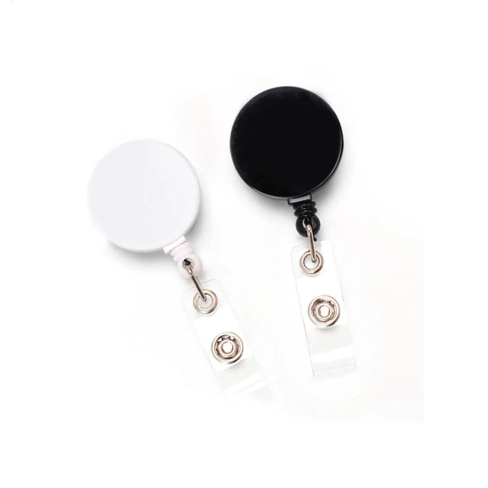Pullther metal retractable ID badge scroll with clip, key lanyard, key buckle clip, work badge ID badge lanyard