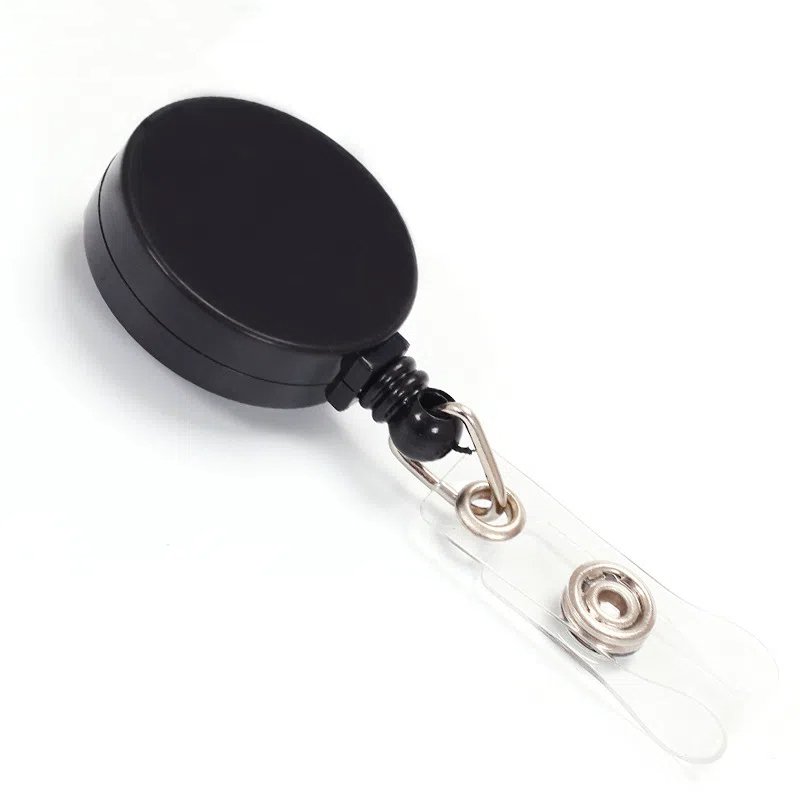 Pullther metal retractable ID badge scroll with clip, key lanyard, key buckle clip, work badge ID badge lanyard