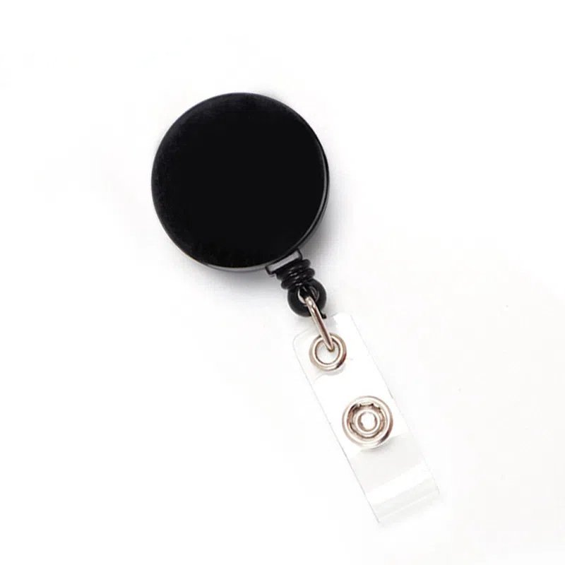 Pullther metal retractable ID badge scroll with clip, key lanyard, key buckle clip, work badge ID badge lanyard