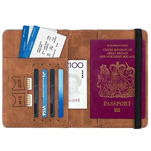 Unisex Anti-Theft RFID Passport Holder Customized PU Leather Travel Wallet Open Short Boys Ladies' Fashion Hot Selling Logo