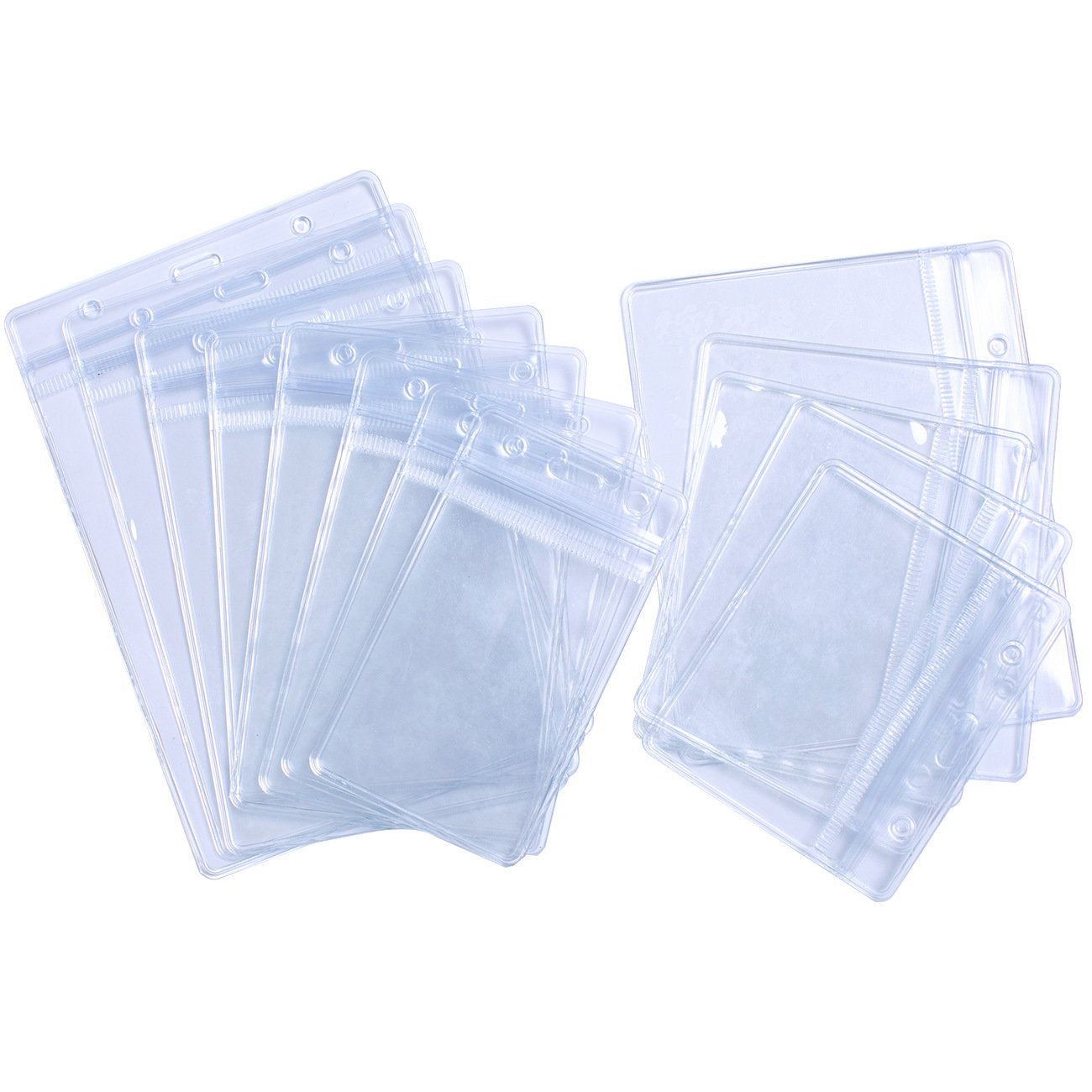 Wholesale Vinyl Transparent Plastic Card Holder, Stock Cheap clear Soft PVC Id Badge Holder