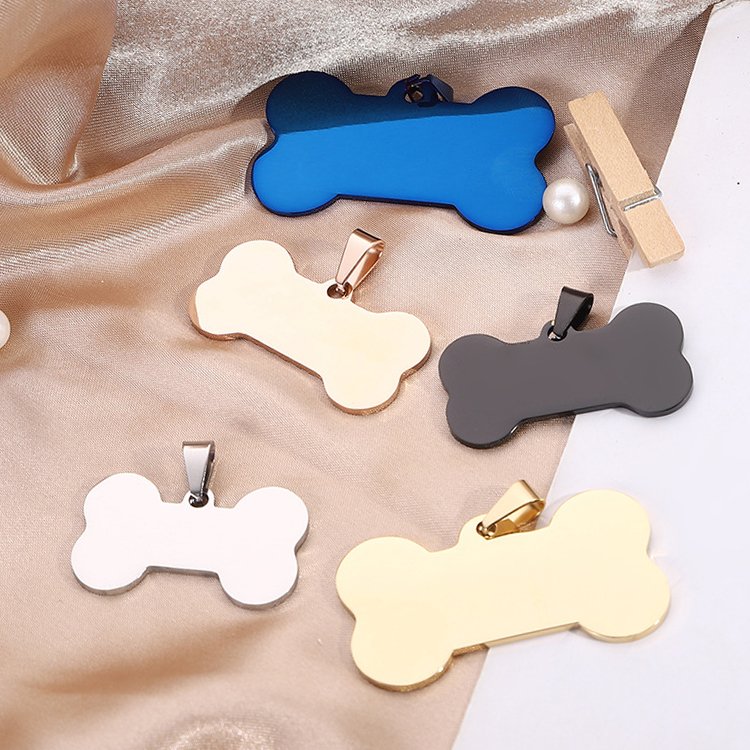 Personalized Custom Dog Tags For Engraving Laser Enamel Sublimation Metal Name ID Tag Wholesale Blank Dog Tags Stainless Steel