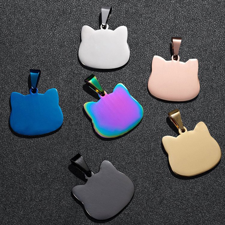 Personalized Custom Dog Tags For Engraving Laser Enamel Sublimation Metal Name ID Tag Wholesale Blank Dog Tags Stainless Steel