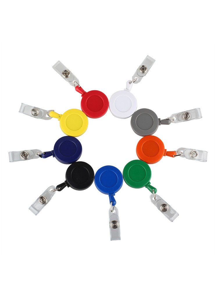 Retractable Pull Badge Reel Lanyard Card Holder Name Tag Key Ring Chain Clips Hospital Nurse Badge Holder Credential Holder