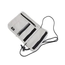 Travel Neck Pouch Passport Holder Wallet High Quality Waterproof Fashion Solid Nylon Wallet Nylon Phone Case with Loop for Belt