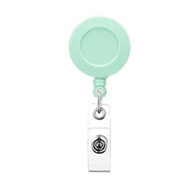 Plastic Retractable ID Card Badge Holder Reels with Clip Name Reel Round Office School Supplies Retractable Badge Reel