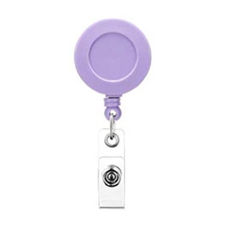 Plastic Retractable ID Card Badge Holder Reels with Clip Name Reel Round Office School Supplies Retractable Badge Reel