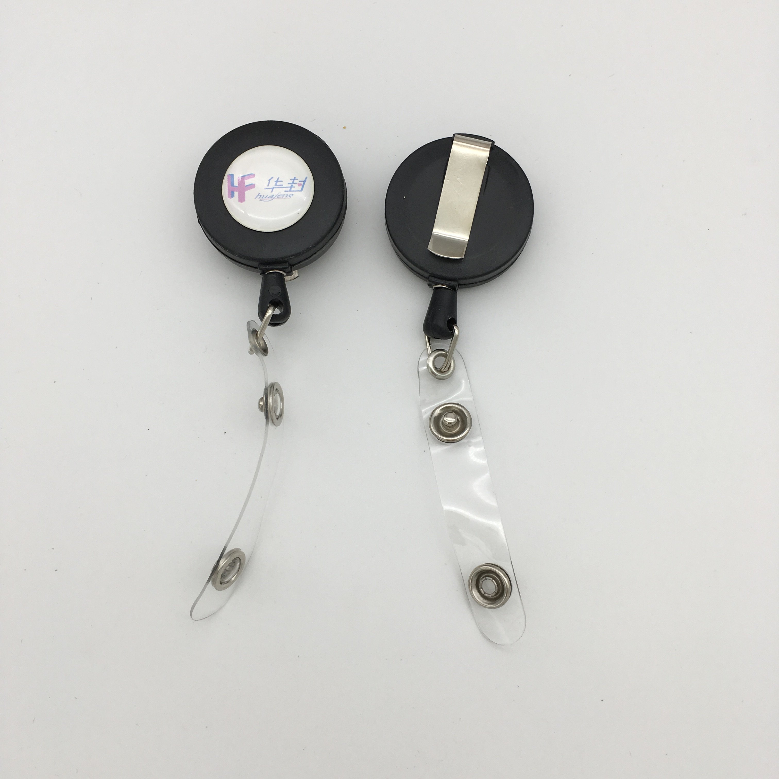 Economic Plastic Retractable Badge Reel Retractable Badge Reel Holder 32mm Round Shape Personal Badge Reel