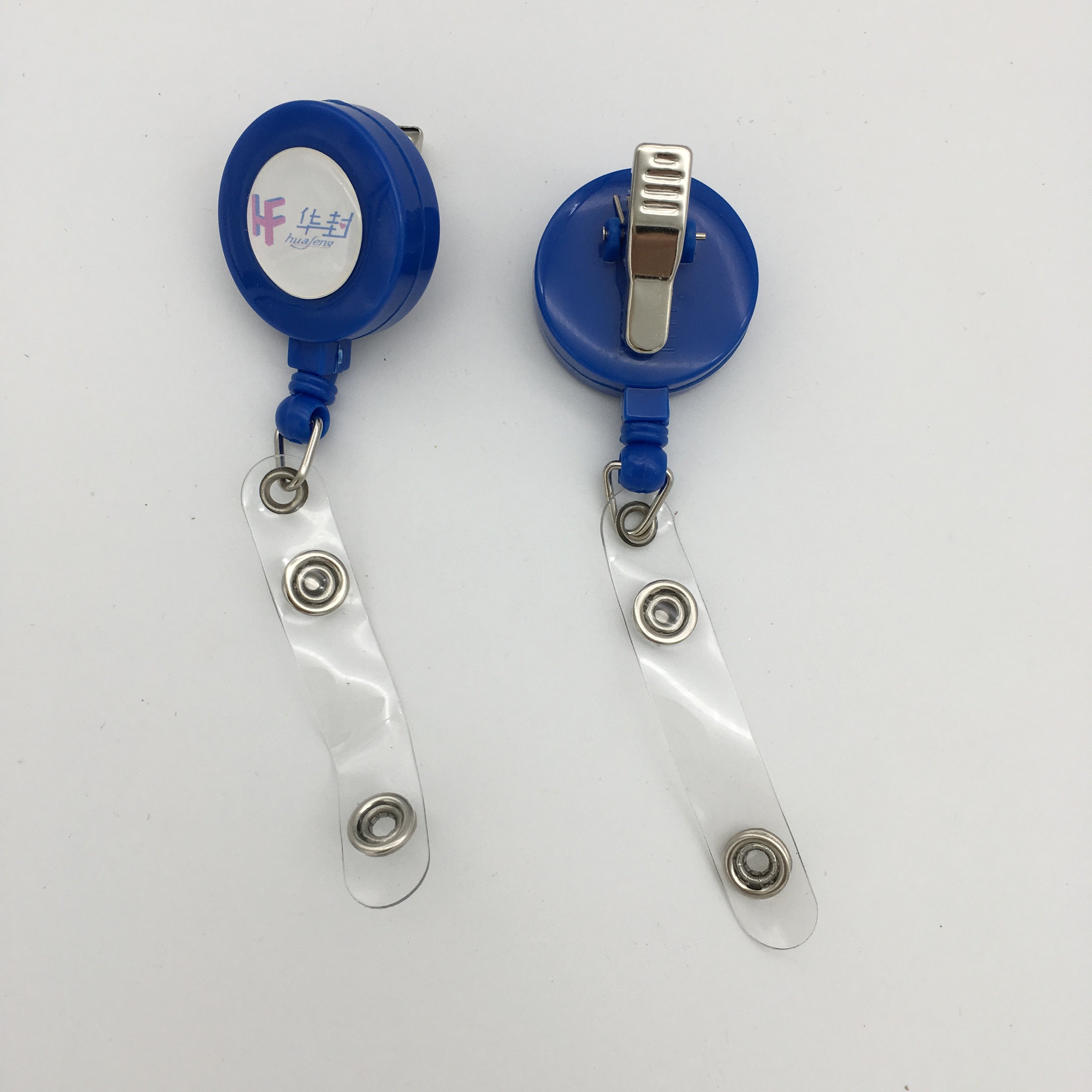 Economic Plastic Retractable Badge Reel Retractable Badge Reel Holder 32mm Round Shape Personal Badge Reel