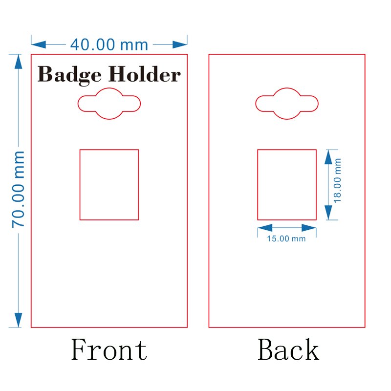 100pcs Lot ID Badge Holder Display Card Sell Package Plastic Retractable Badge Reel Hang Card Nurse Badge Reels