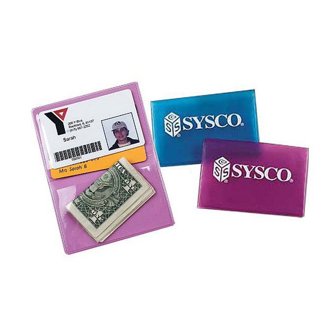 black sheets pvc badge credit card holder wallet XYL-D-CC147