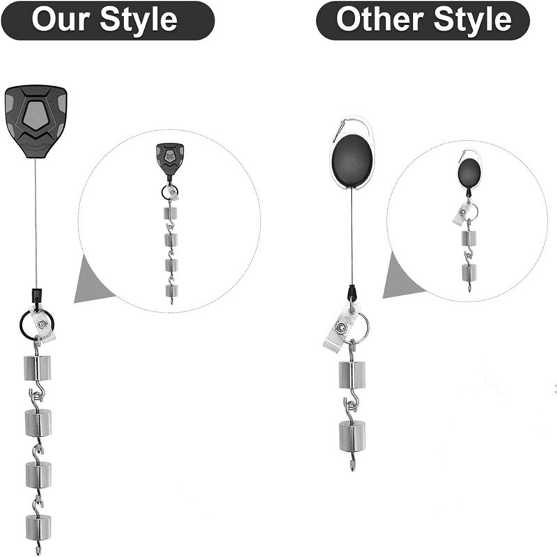 Pullther Outdoor Mountaineering Telescopic Buckle Thickened Puller Anti Loss and Anti theft Badge Clip Type Scroll ID Holder