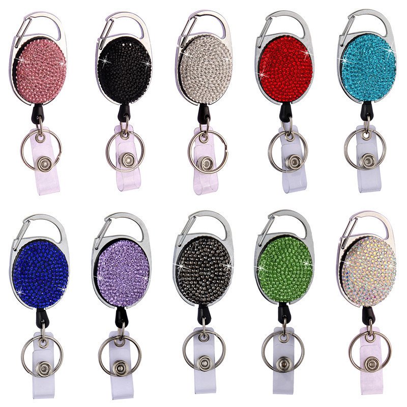 Wholesale Sports Alligator Clip Badge Clip Carabiner Motivational PVC Magnetic Badge Holder ID Card Healthcare Badge Reel