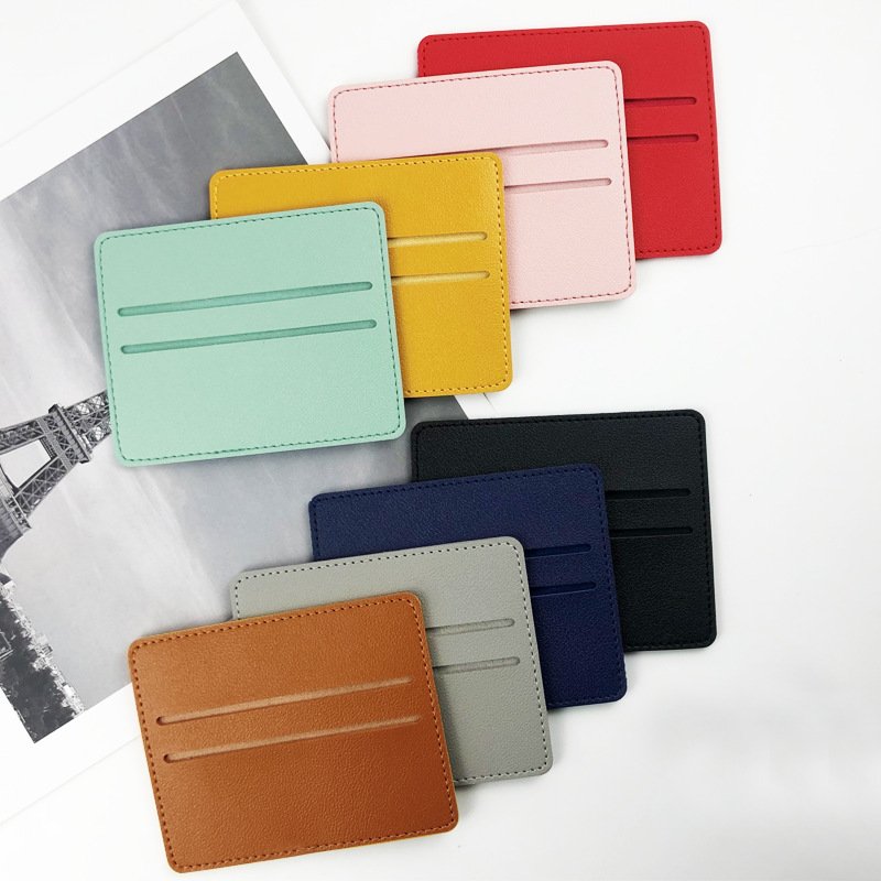 11.5*8.5 cm unisex anti degaussing multiple color portable PU leather money bank card ID badge holder gift wallet with 8 pockets