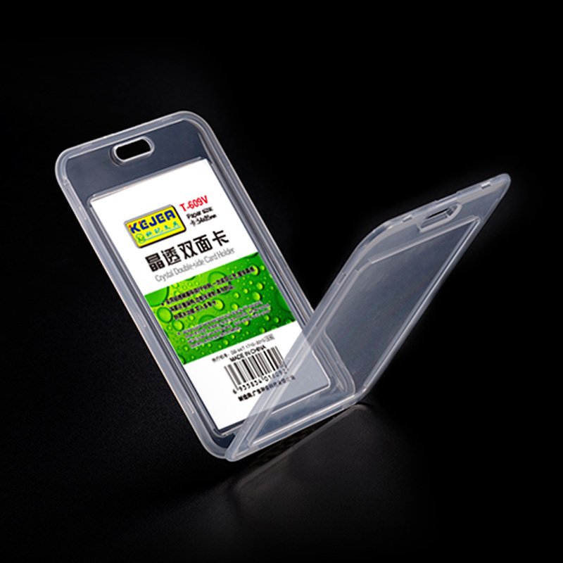 Direct Manufacturer Clear PP Cover Material ID Card Business Card Holder Credit Card Badge Holder for business