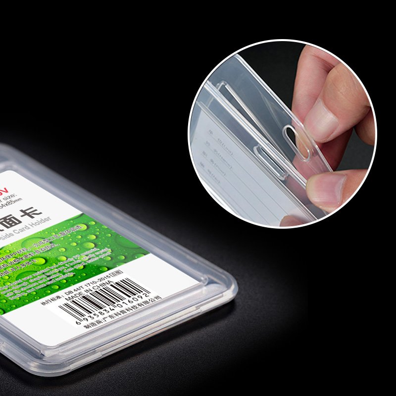 Direct Manufacturer Clear PP Cover Material ID Card Business Card Holder Credit Card Badge Holder for business
