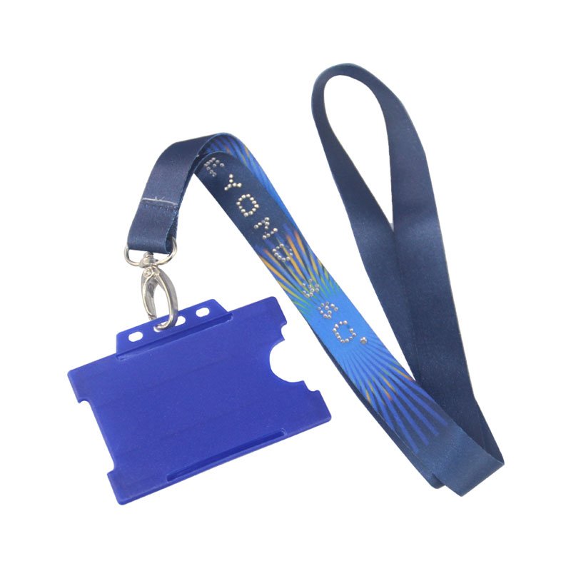Custom Lanyard Away Neck Id Badge Holder Necklace With Id Card Badge Holder Round Bungee Cord Rope Lanyard With Badge Reel