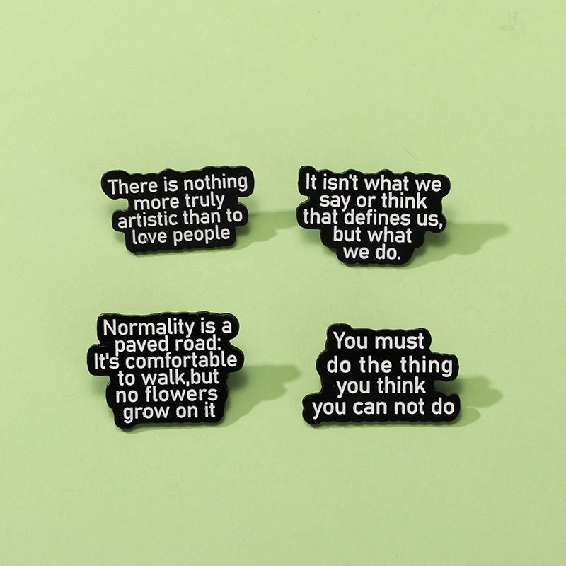 2024 New China Manufacturer customized wholesale holder maker metal custom slogan badges pins for men and women